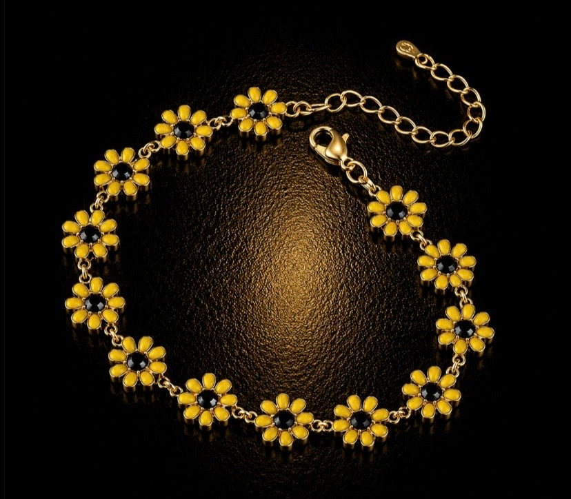 Pulsera Flores Amarilla
