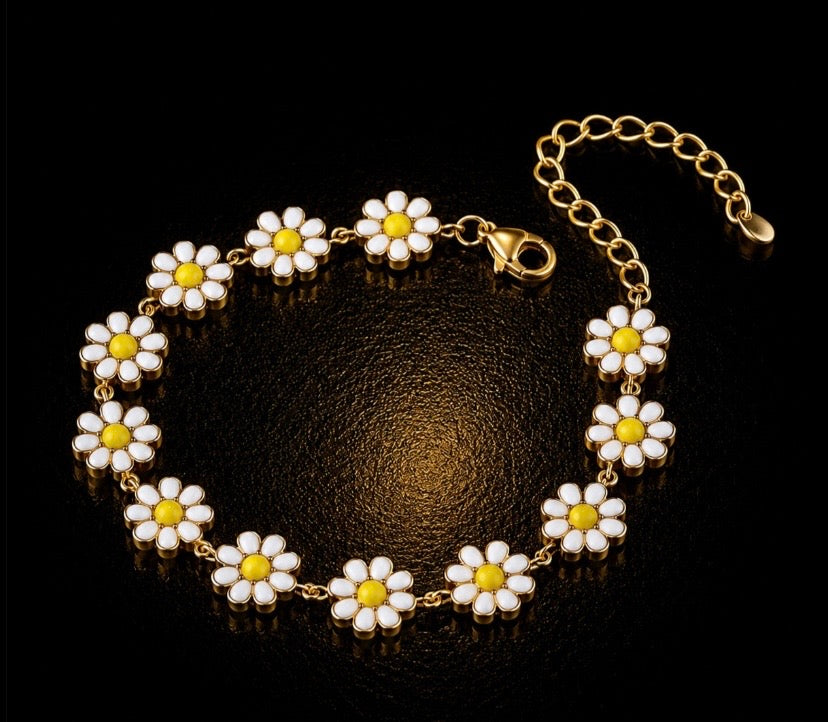 Pulsera Flores Blanca