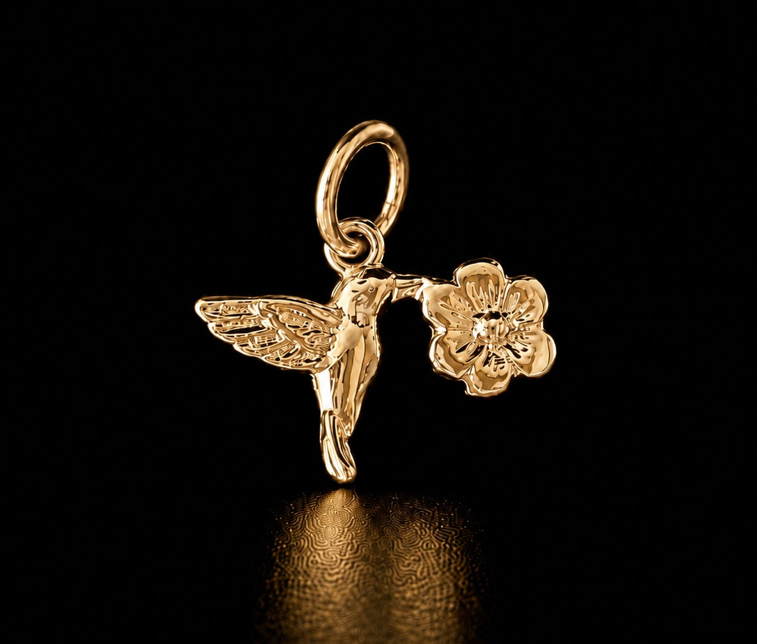 Dije Colibrí Flor